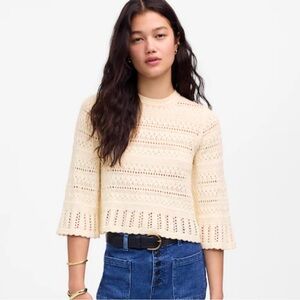 Madewell Scalloped-Trim Sweater